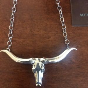 American West sterling silver bull necklace!